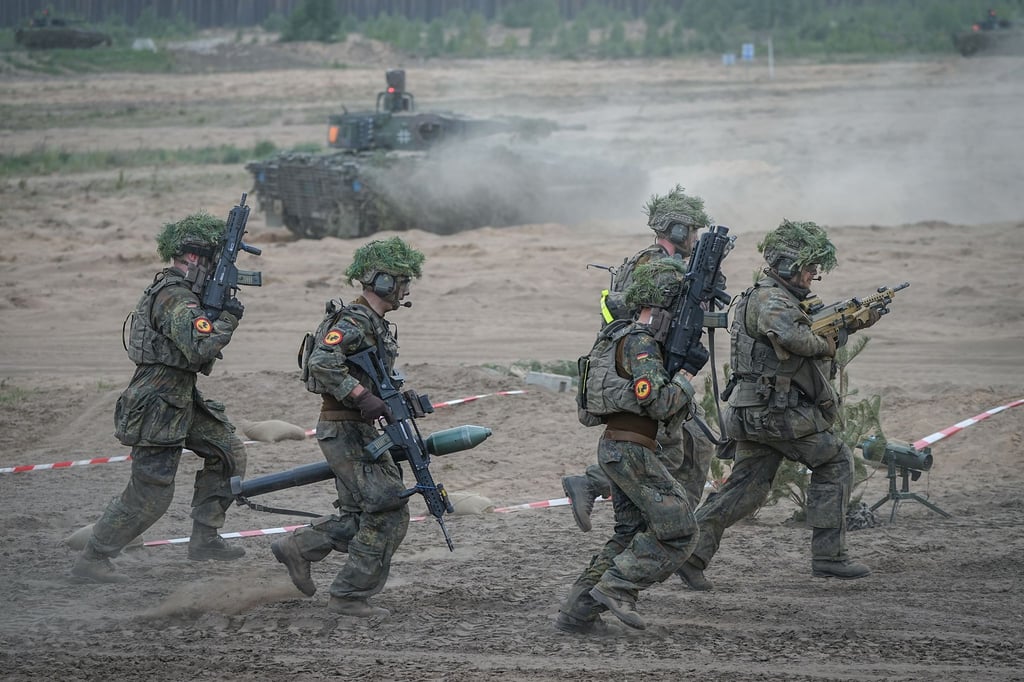 Die Bundeswehr beteiligte sich unter anderem mit einem Großmanöver mit dem Namen Quadriga 2024 an Steadfast Defender.
