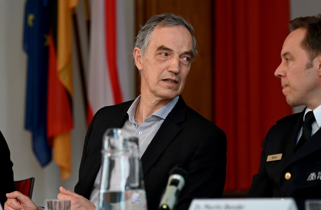 Martin Herrmann, Vorsitzender der Deutschen Allianz Klimawandel und Gesundheit (KLUG), spricht beim Pressetermin.