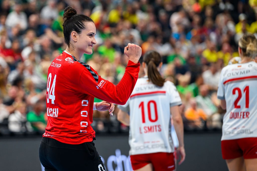 Bietigheims Torhüterin Gabriela Moreschi hat allen Grund zum Jubeln.