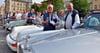 20  Mitglieder des Historischen Motorsportclubs „Ritter Kalebuz“ aus Berlin-Brandenburg  sind am 1. Juni 2024 mit ihren schmucken Oldtimern in Stendal begrüßt worden. Rechts im Bild der Vorsitzende Kalr Kraus, neben ihm Peter Kailbauch, beide aus Berlin. 