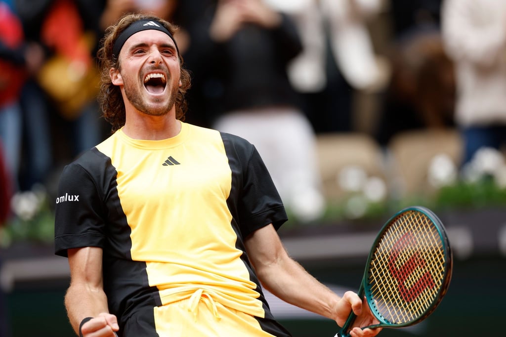 Stefanos Tsitsipas trat einen Tag vor seinem Viertelfinalmatch gegen Carlos Alcaraz noch mit seinem Bruder im Doppel an.