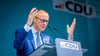Friedrich Merz, CDU-Bundesvorsitzender, spricht bei einer Wahlkampfveranstaltung der CDU.
