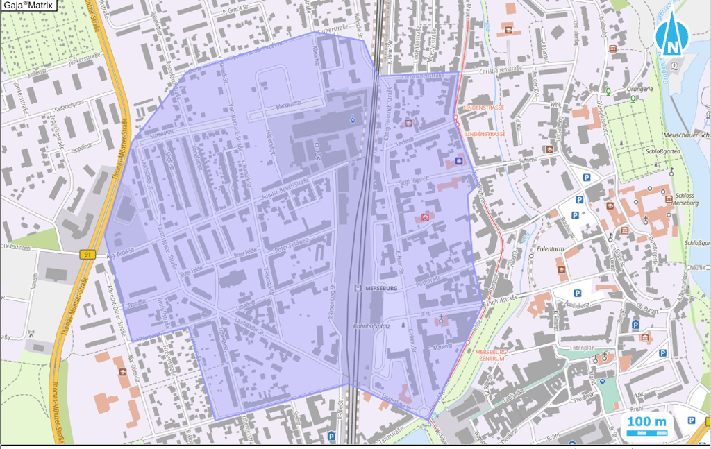 Zur Entschärfung der Bombe hat der Saalekreis in Merseburg eine 500 Meter breite Sperrzone eingerichtet.