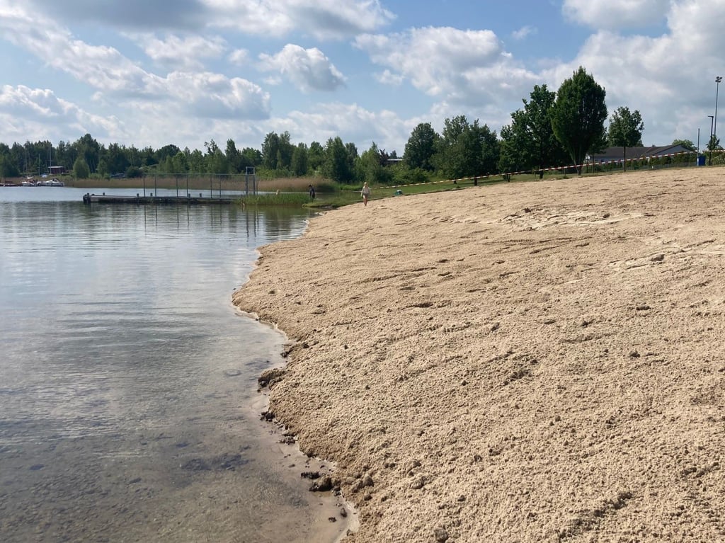 Der "neue" Bitterfelder Stadtstrand.