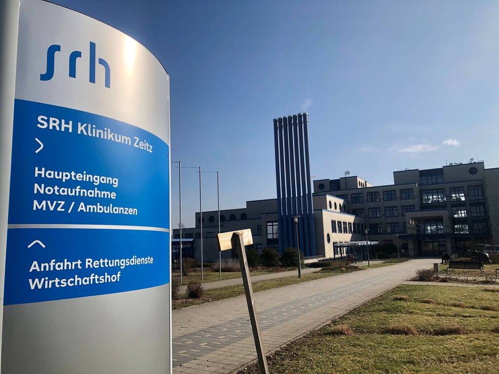 Blick zum SRH-Klinikum in Zeitz
