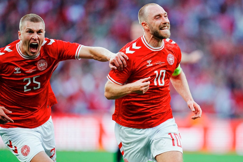 Schoss Dänemark gegen Schweden zum Sieg: Christian Eriksen (r).