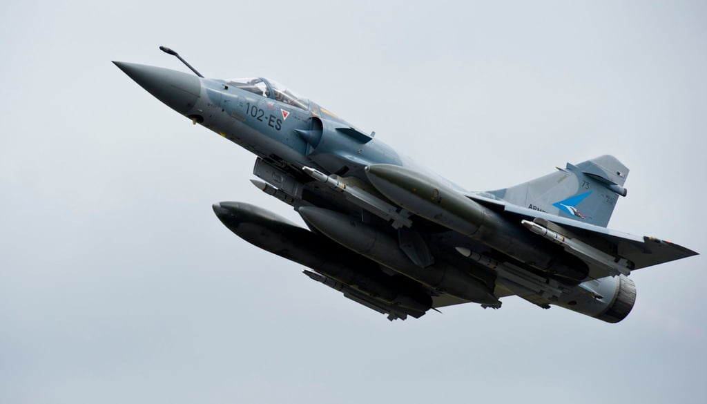 Sie sollen das ukrainische Militär unterstüzten: Französische Jets vom Typ Mirage 2000-5.