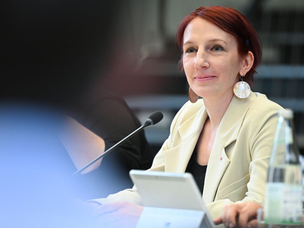 Geraldine Rauch, Präsidentin der TU Berlin, bei einer regulären Sitzung des Akademischen Senats.