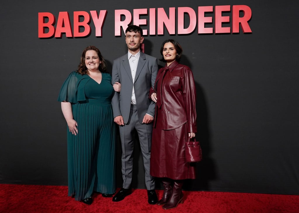 Richard Gadd (.), der Schöpfer von "Baby Reindeer" (dt. Rentierbaby), mit Jessica Gunning (l) und Nava Mau.