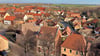 Blick aus dem Kirchturm auf Ditfurt. Die Einwohner der Gemeinde wählen im Juli ihren neuen Bürgermeister. 