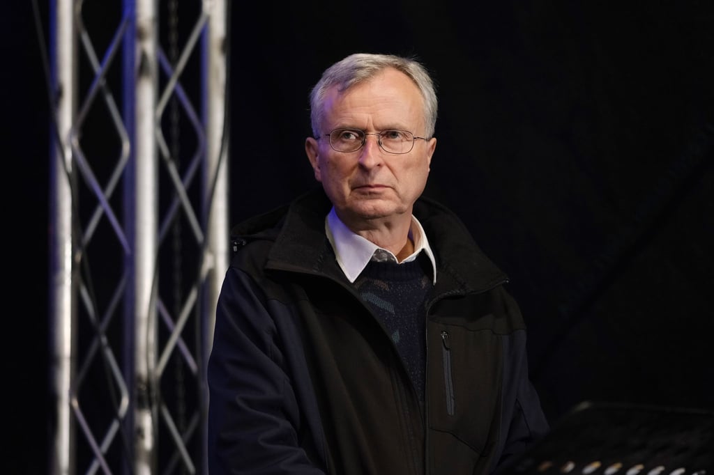 Martin Michaelis, Pfarrer aus Quedlinburg in Sachsen-Anhalt, spricht bei einer Kundgebung mit dem Motto "Reformation 2.0" in Wittenberg.