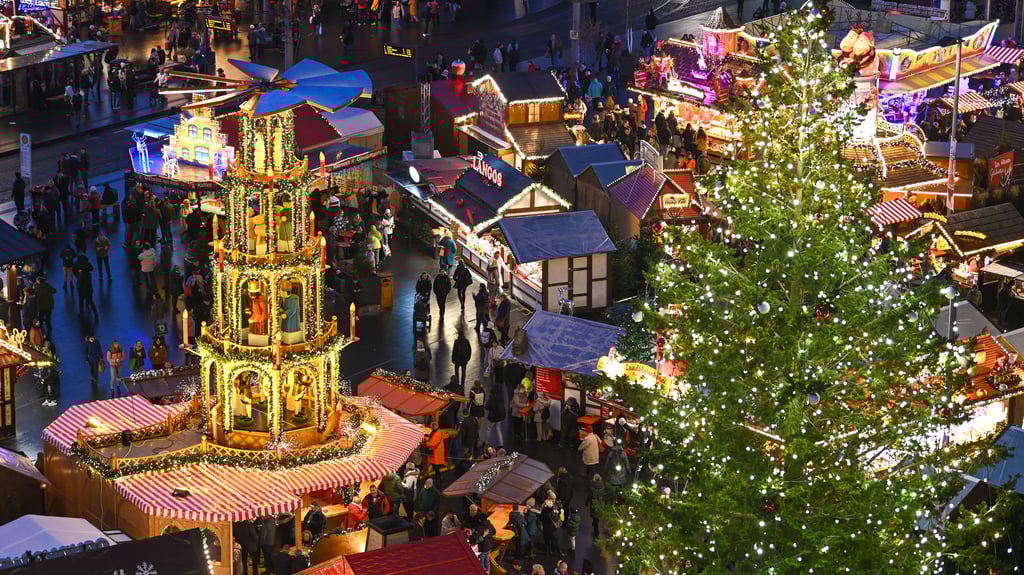 In Halle wird der große Weihnachtsbaum auf dem Marktplatz traditionell von Hallensern oder Einwohnern aus der Region gespendet.