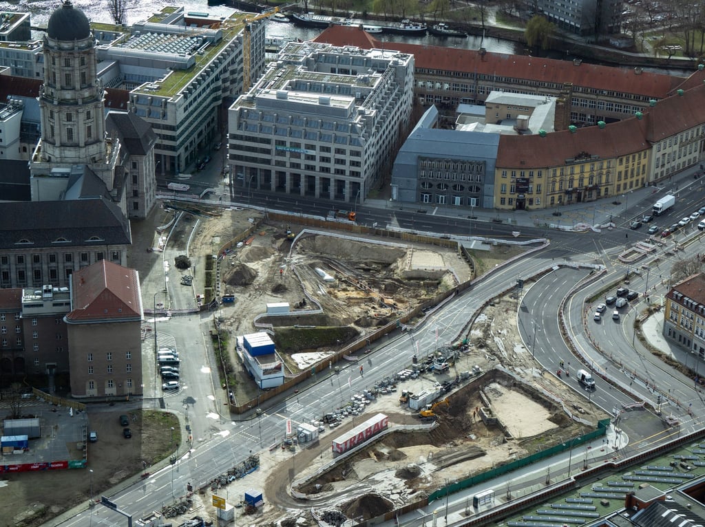 Blick auf die Baustelle am Molkenmarkt.