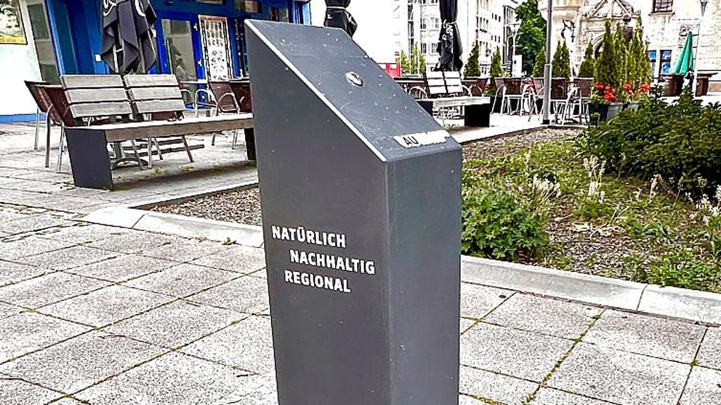 Der Trinkwasserbrunnen am Platz der Deutschen Einheit