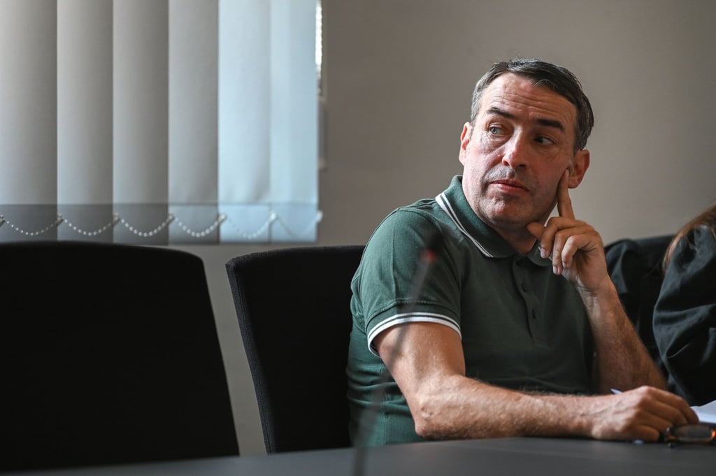 Der Angeklagte Sven Liebich im Gerichtssaal des Landgericht Halle.