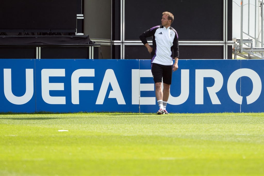 Bundestrainer Julian Nagelsmann beim Abschlusstraining in Herzogenaurach.