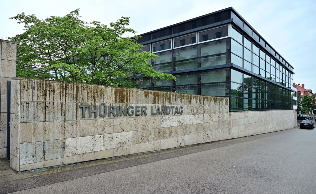Der Thüringer Landtag. Am 1. September 2024 finden in Thüringen Landtagswahlen statt.