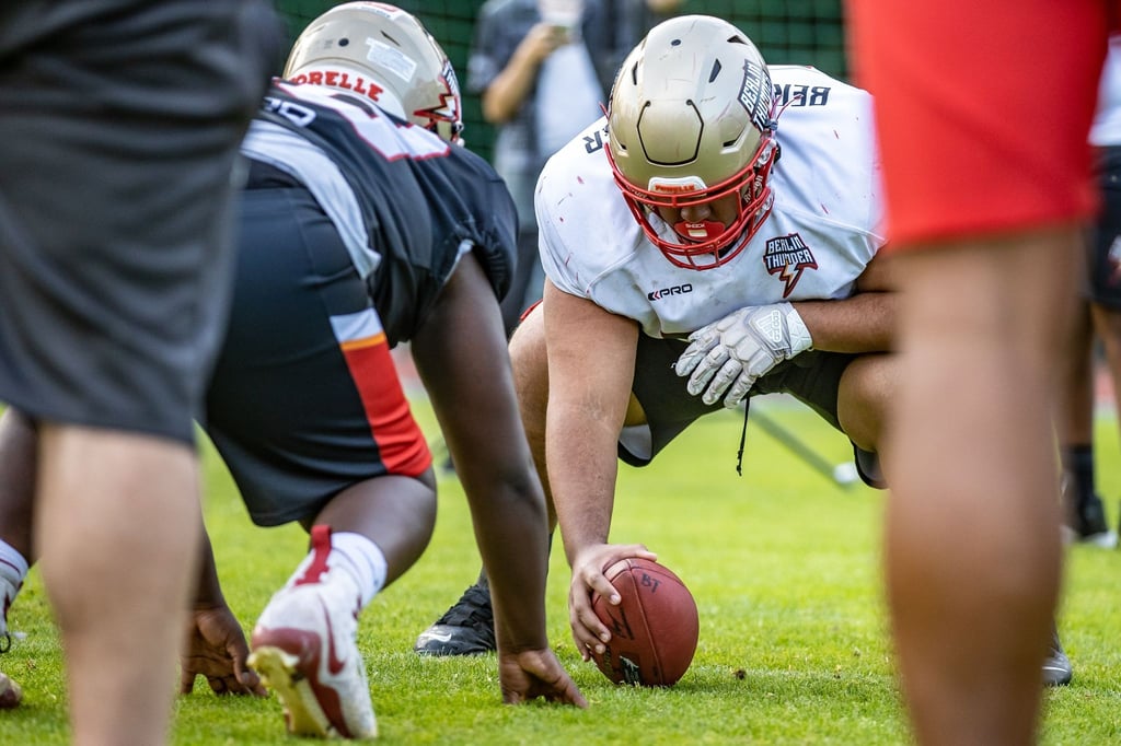 American Football: European League of Football, Media Day bei Berlin Thunder, Friedrich-Ludwig-Jahn-Sportpark.