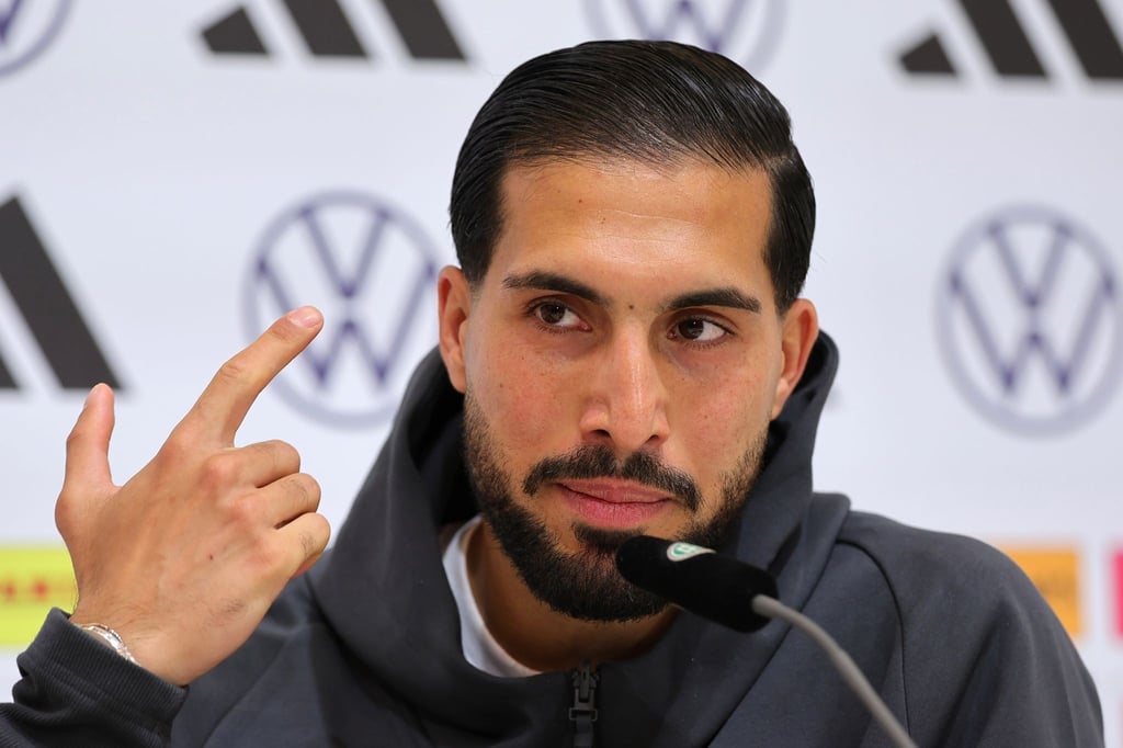 Emre Can bei der Pressekonferenz in Herzogenaurach.