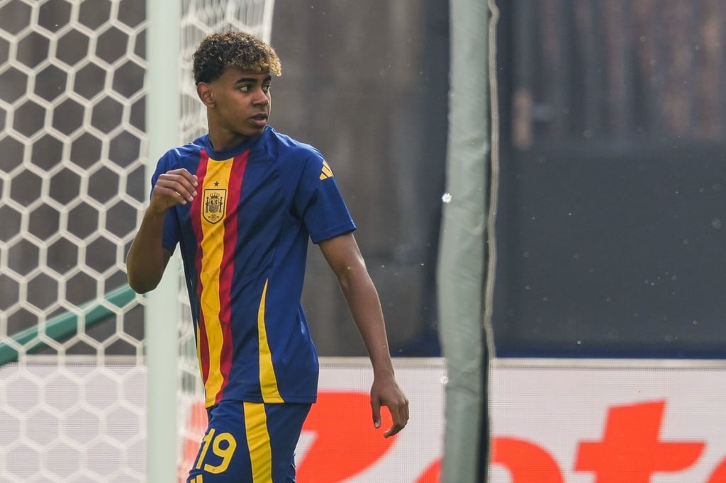 Spaniens Lamine Yamal vor dem Spiel.