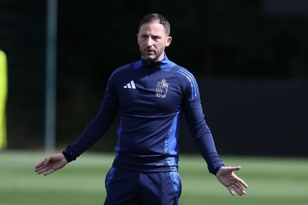 Belgiens Cheftrainer Domenico Tedesco während einer Trainingseinheit.
