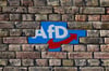 AfD-Logo hinter einer durchbrochenen Brandmauer - nicht so bei der CDU in Burg. Sie erteilte der AfD eine Absage für ein bürgleriches Bündnis.
