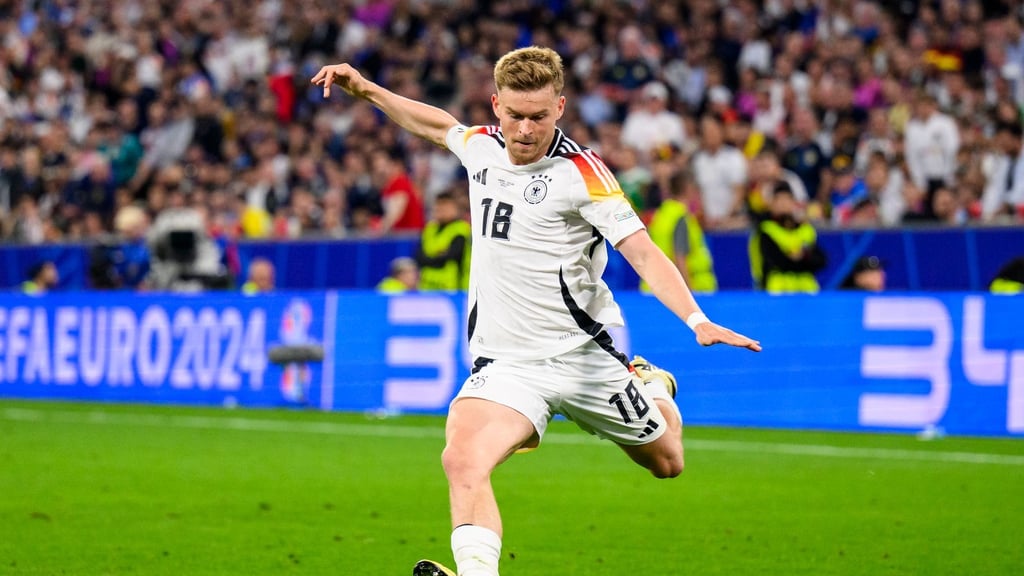 Deutschlands Maximilian Mittelstädt in Aktion.