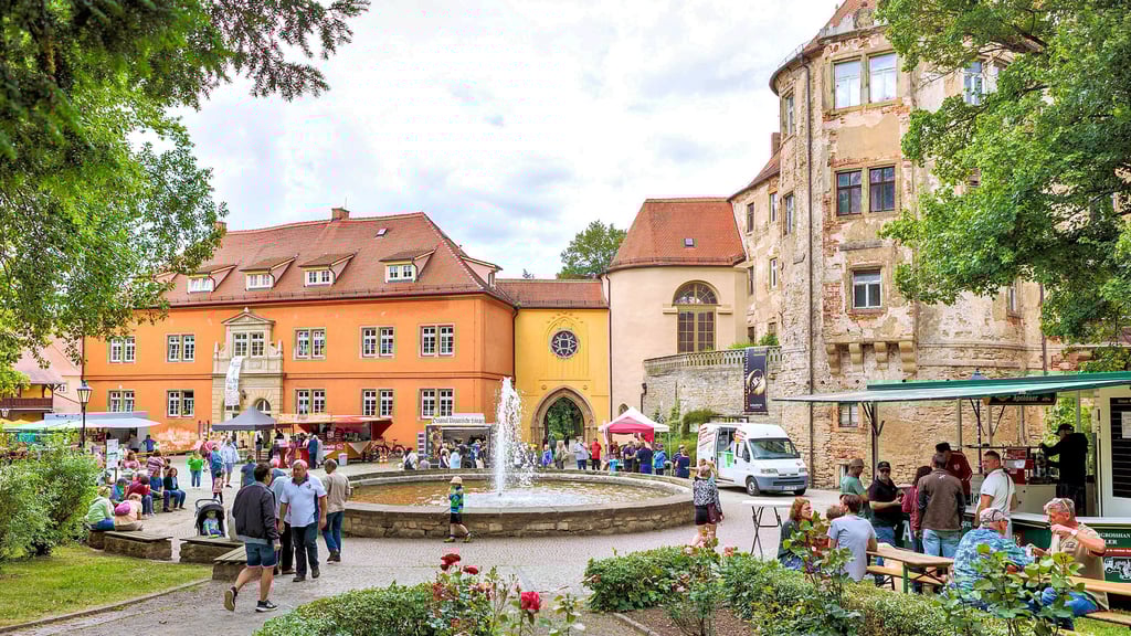Das Droyßiger Schlossfest lebt auch vom wundervollen Ambiente des Parks.
