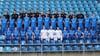 Das Mannschaftsfoto des 1. FC Magdeburg für die Saison 2024/25: Bryan Teixeira (unten, 3.v.l.) ist mit dabei.