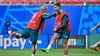 Schwingen sich für die EM ein: Pepe (41) und Ronaldo (39) sind die ältesten Spieler des Turniers.