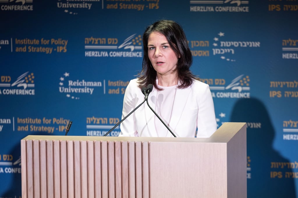 Bundesaußenministerin Annalena Baerbock auf der Herzlija-Sicherheitskonferenz in Tel Aviv.