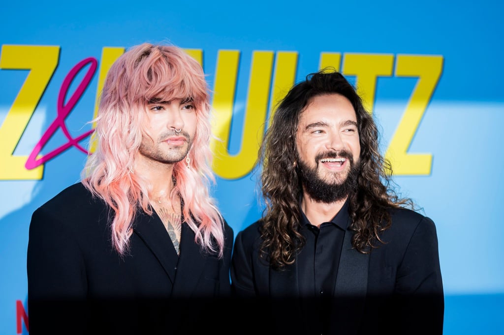Die Zwillingsbrüder Bill (l) und Tom Kaulitz bei der Premiere der Netflix-Dokuserie „Kaulitz & Kaulitz“.