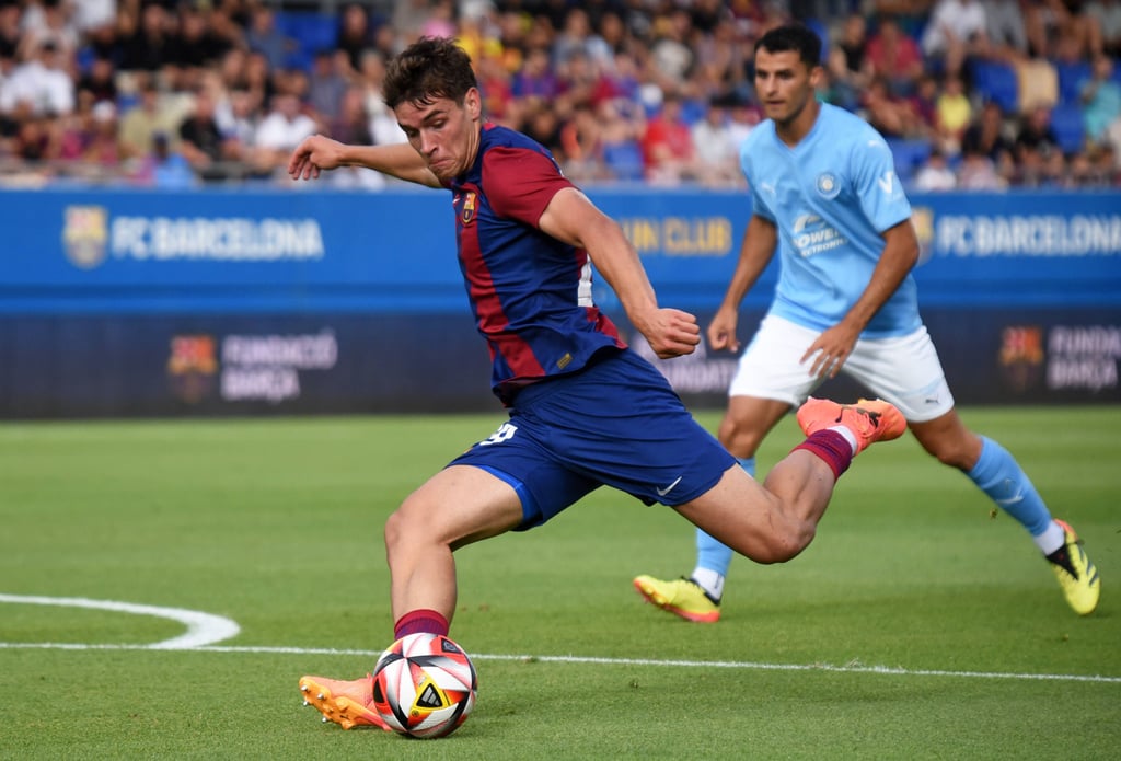 Marc Guiu könnte den FC Barcelona verlassen.