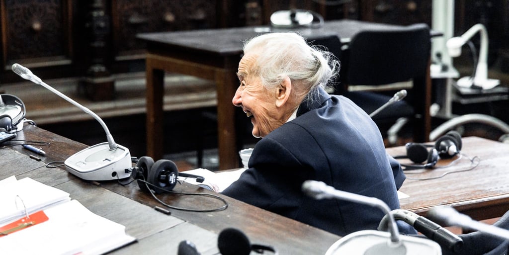 Die angeklagte Holocaust-Leugnerin Ursula Haverbeck.
