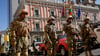 Soldaten stehen Wache vor dem Präsidentenpalast auf der Plaza Murillo in La Paz.