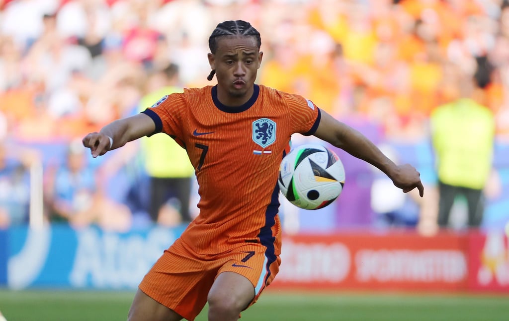 Xavi Simons im Trikot der niederländischen Auswahl bei der EM.