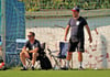 Max Schönijahn (r.) räumt im Sommer seinen Stuhl beim SV Fortuna II, Co-Trainer Dirk Hahne bleibt dabei.
