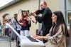 Auftritt bei der Fête de la musique in der Domschule Sankt Martin:  Olena Kovalenko aus der Ukraine (Klavier),  Inna Khalilova an der Bratsche und Rustem Khalilov an der Geige.