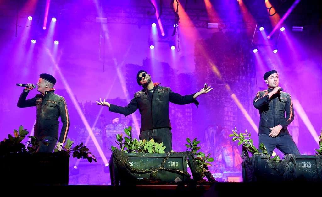 Nico Seyfrid (l-r), Tarek Ebéné und Maxim Drüner von der Band K.I.Z in Berlin.