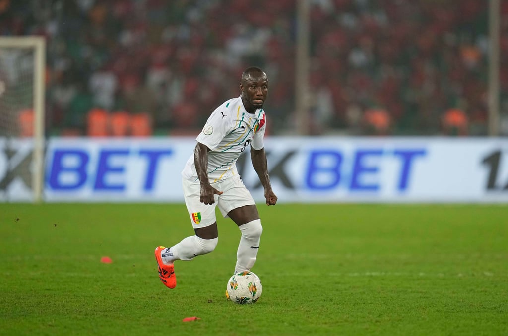 Naby Keita im Trikot von Guinea.
