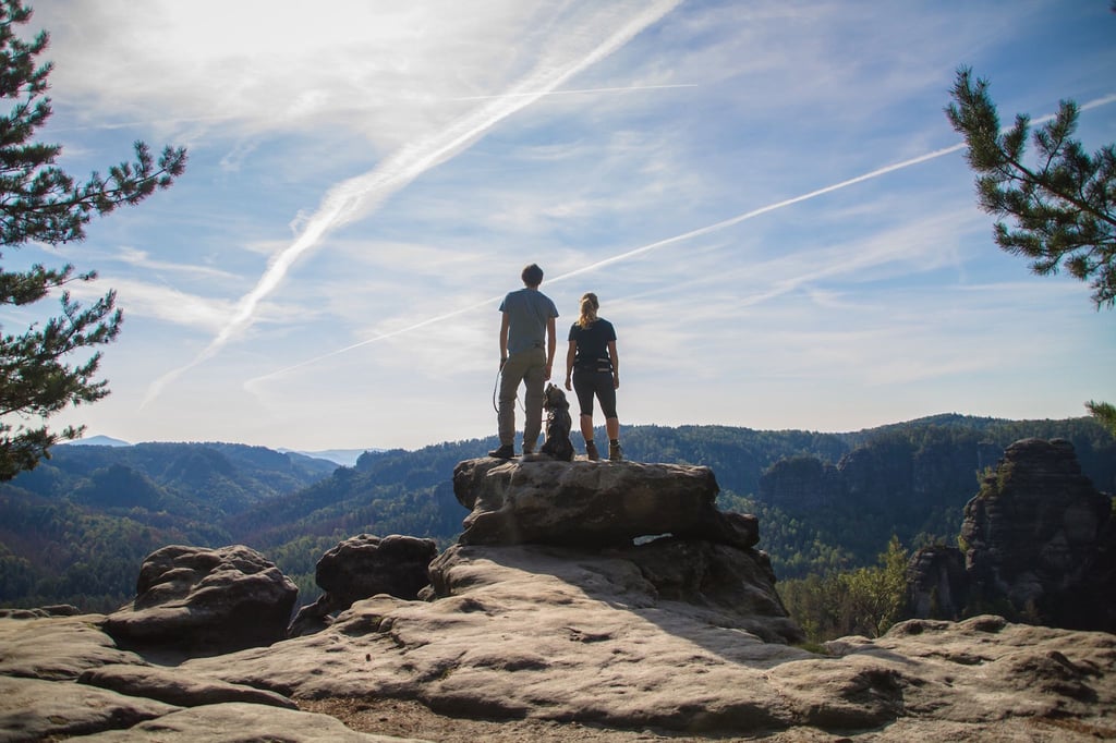 Schöner Aussichtspunkt am Malerweg: die Goldsteinaussicht in der Sächsischen Schweiz.