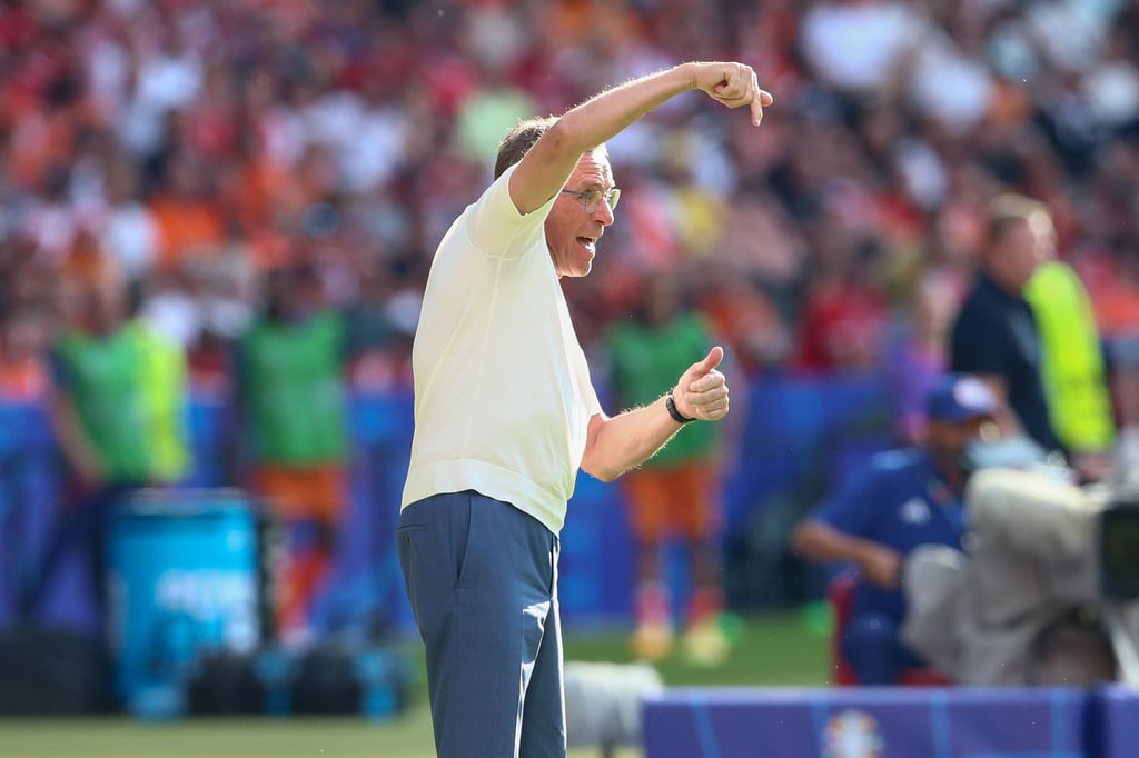 Ralf Rangnick beim Spiel von Österreich.