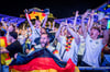 Die deutschen Fans können am Freitag auf dem Marktplatz in Dessau das EM-Spiel gegen Spanien schauen - und hoffentlich jubeln. 