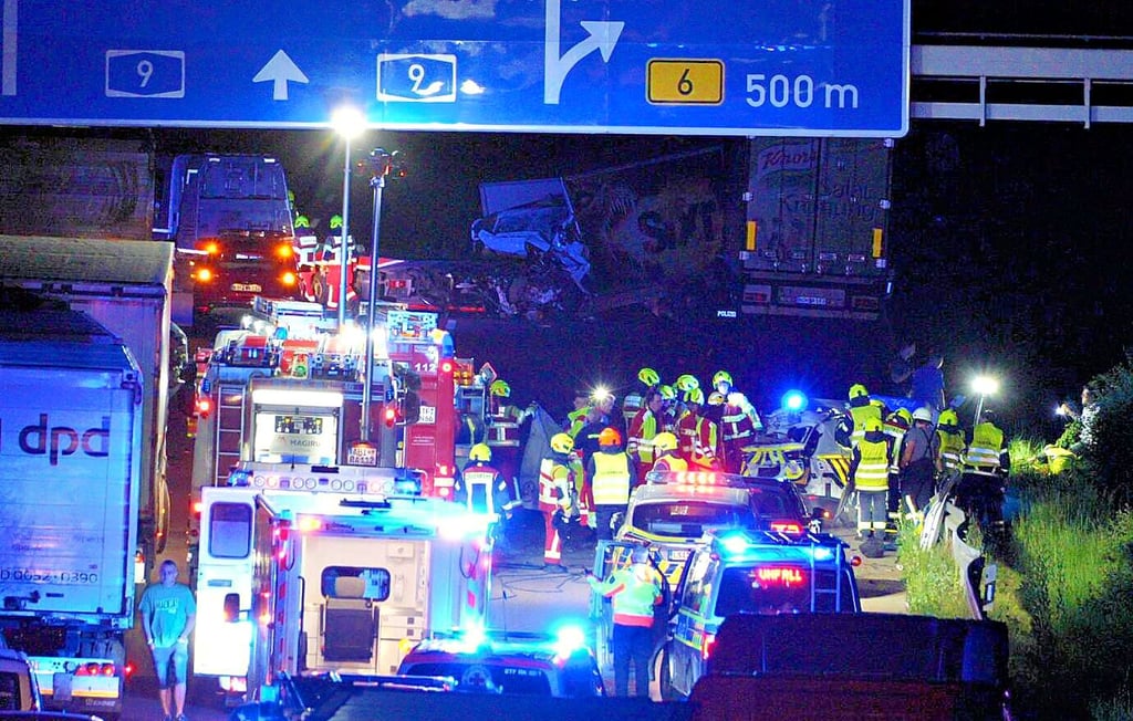 Der schwere Unfall auf der A9 bei Dessau-.