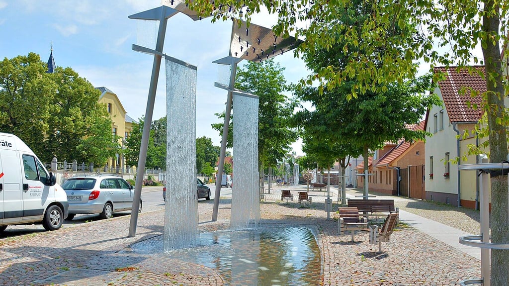 Wasserspiele ohne Wasser Barleben Keine Abkühlung am Breiteweg