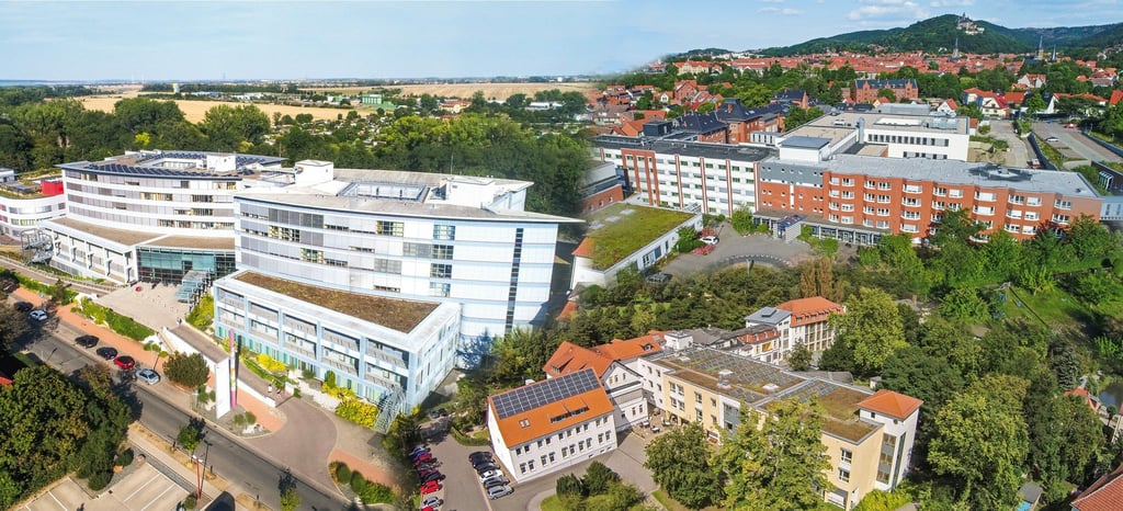 Noch hat das Harzklinikum drei Standorte (von links): Quedlinburg, Blankenburg und Wernigerode.