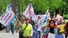  Demonstrierende aus Havelberg und Genthin sind  Ende Mai beim Demo-Marathon durch  Magdeburg gezogen.