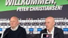 Selbstbewusster Start in Wolfsburg: Der neue Sport-Geschäftsführer Peter Christiansen (l).