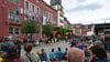 Fester Bestandteil des Rudolstadt-Festivals sidn die vielen Straßenmusiker in der Innenstadt.