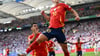 Spaniens Dani Olmo jubelt nach seinem Treffer im EM-Viertelfinale gegen Deutschland.